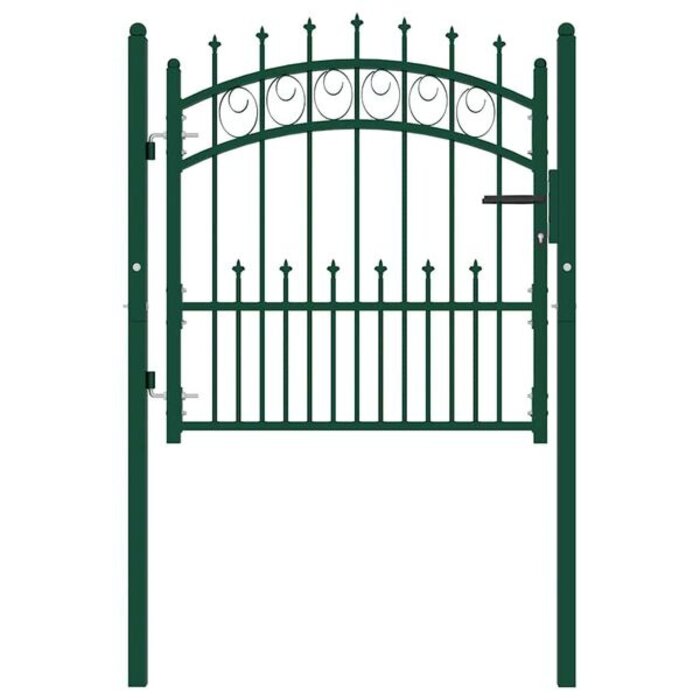 Portillon de jardin en acier EMMEN 104x97 cm vert - 34% de remise