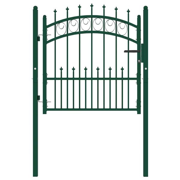 Portillon de jardin en acier EMMEN 104x97 cm vert - 34% de remise