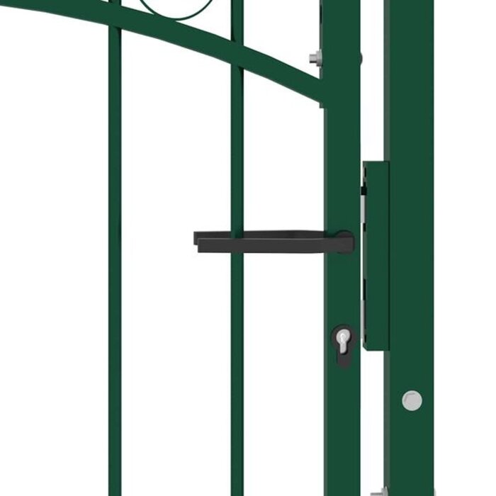 Portillon de jardin en acier EMMEN 104x97 cm vert - 34% de remise