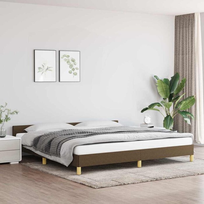 Cadre de lit 200x200 cm marron foncé - 34% de remise