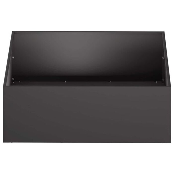 Jardinière carrée en acier noir 60x60 cm - 33% de remise