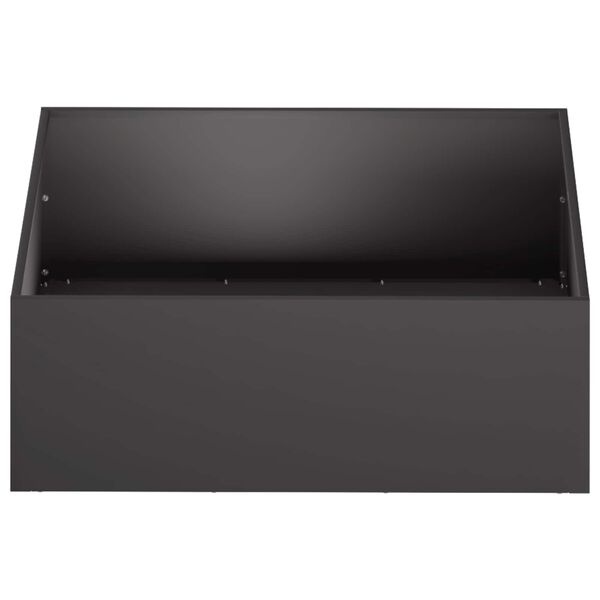 Jardinière carrée en acier noir 60x60 cm - 33% de remise