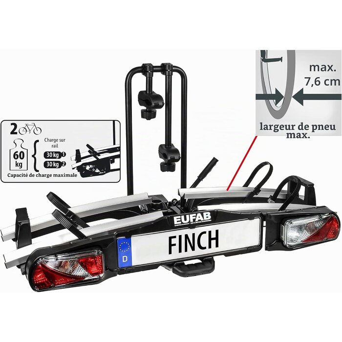 Porte-vélos d'attelage pliable 2 vélos - 35% de remise