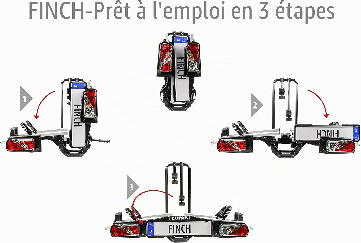 Porte-vélos d'attelage pliable 2 vélos - 35% de remise
