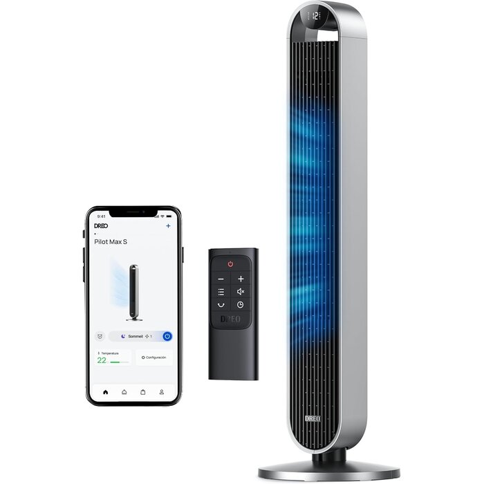 Ventilateur Colonne Intelligent 106 cm Jaune - 35% de remise