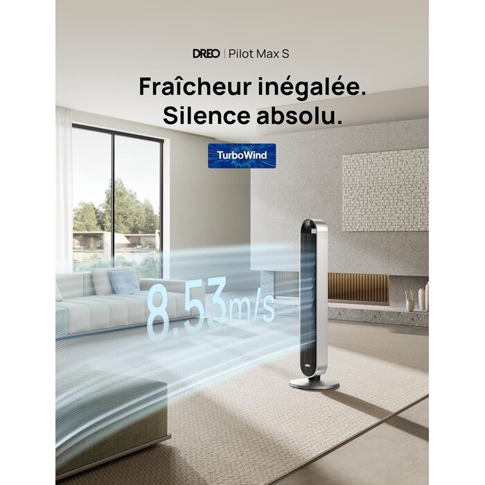 Ventilateur Colonne Intelligent 106 cm Jaune - 35% de remise