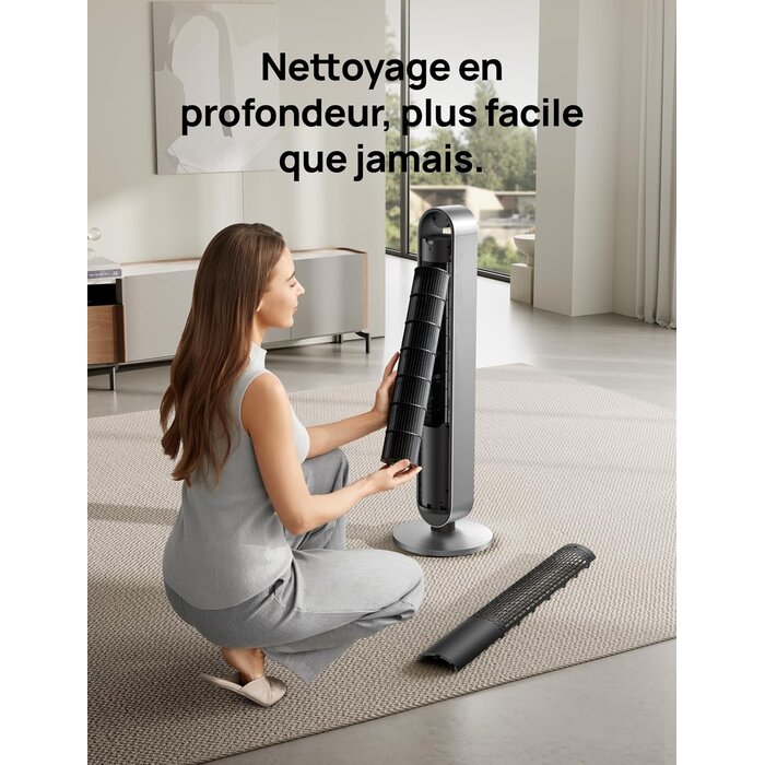 Ventilateur Colonne Intelligent 106 cm Jaune - 35% de remise