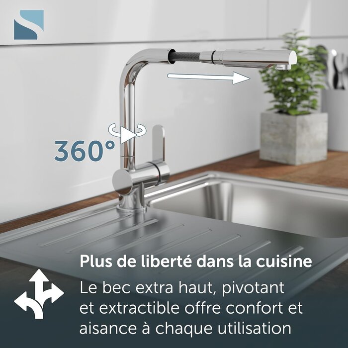 Mitigeur de cuisine basse pression douchette -34% de remise