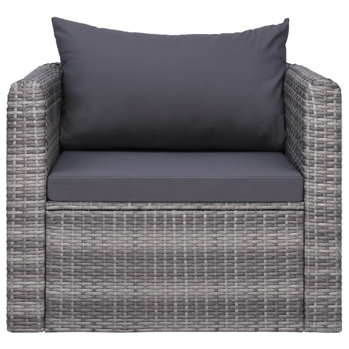 Fauteuil de jardin en résine tressée grise - 35% de remise