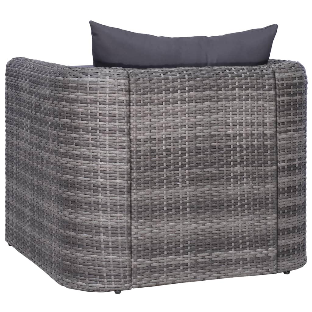 Fauteuil de jardin en résine tressée grise - 35% de remise
