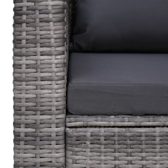 Fauteuil de jardin en résine tressée grise - 35% de remise