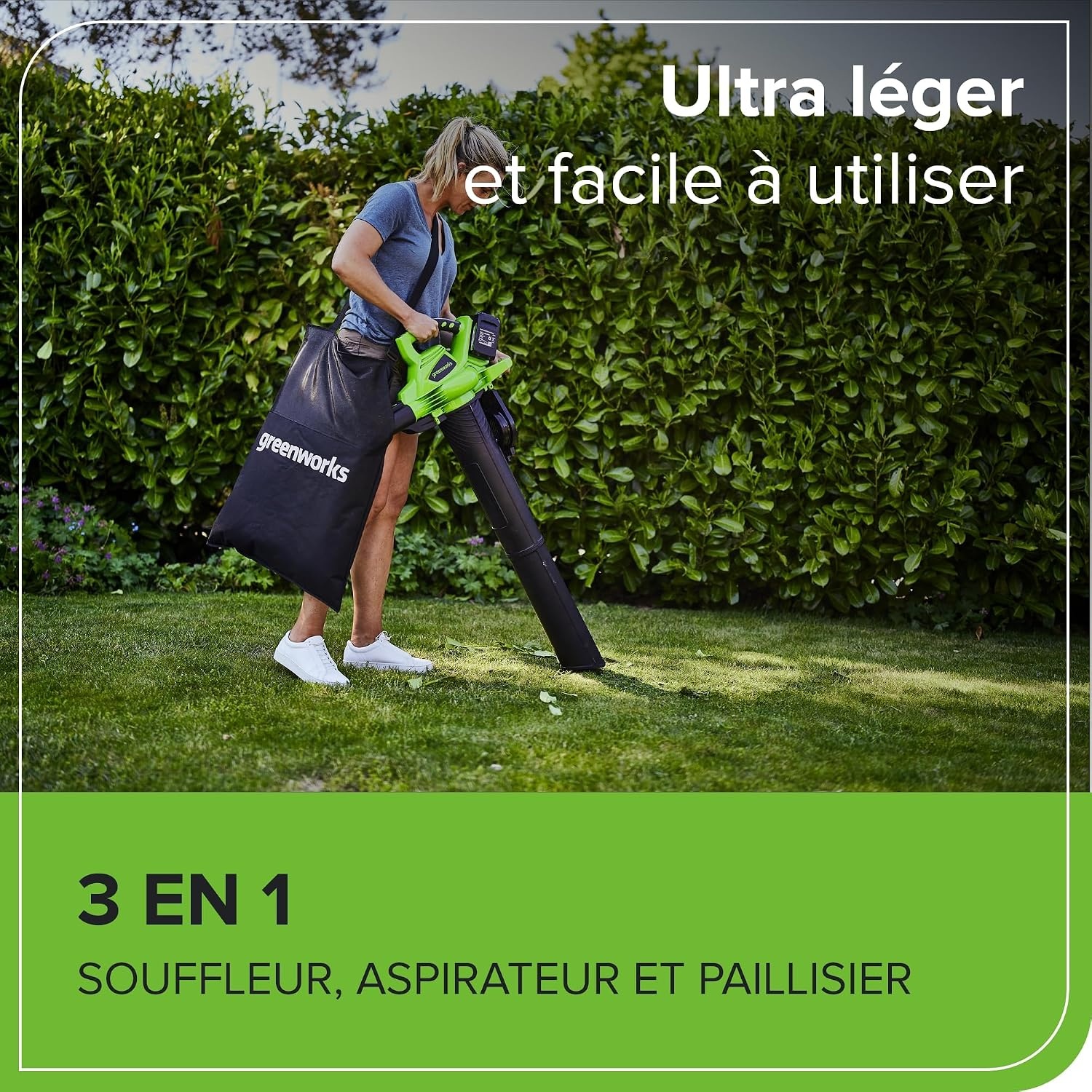 Souffleur Aspirateur 48V groen zwart taille M - 35% de remise