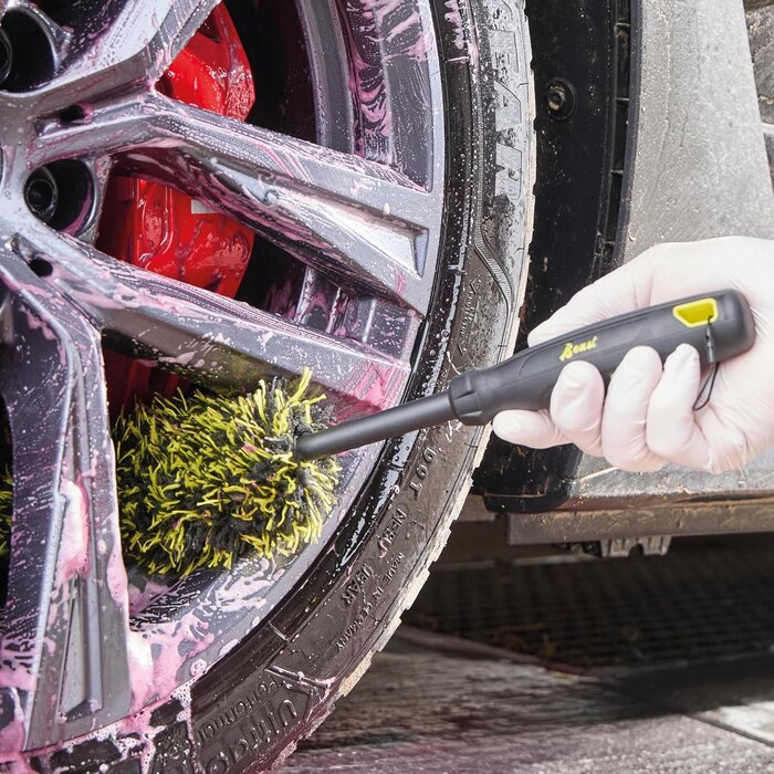 Brosse pour jantes Beast Edition, jaune et noir, taille S - 25% de remise