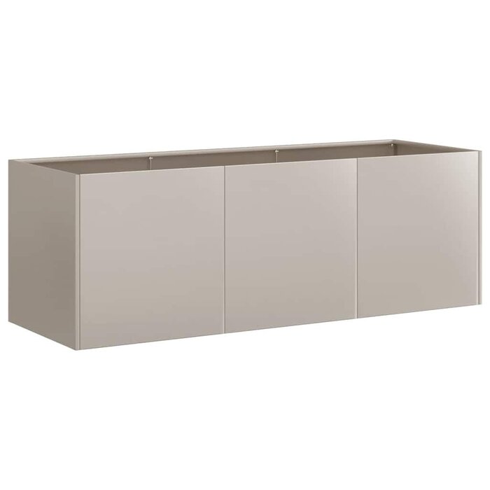 Jardinière en acier Corten 120x40x40 cm - 33% de remise