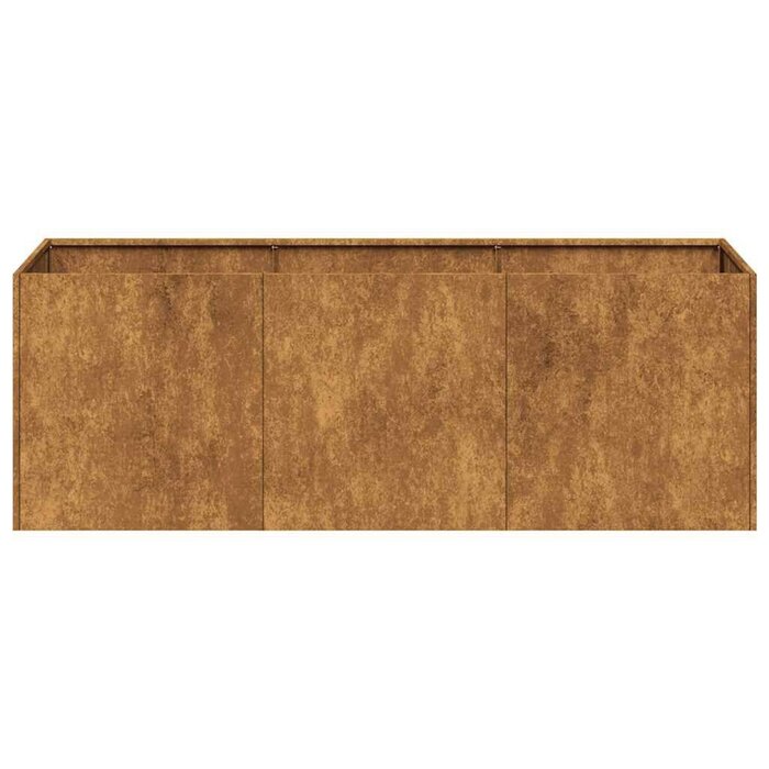 Jardinière en acier Corten 120x40x40 cm - 33% de remise