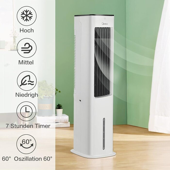 Rafraîchisseur d'air mobile 4-en-1 - 5L - 55W - 34% de remise