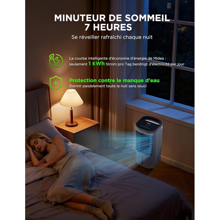Rafraîchisseur d'air mobile 5-en-1, 5L, 65W - 34% de remise