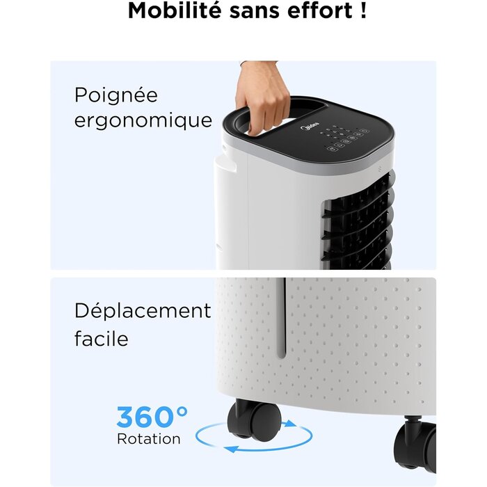 Rafraîchisseur d'air mobile 5-en-1, 5L, 65W - 34% de remise