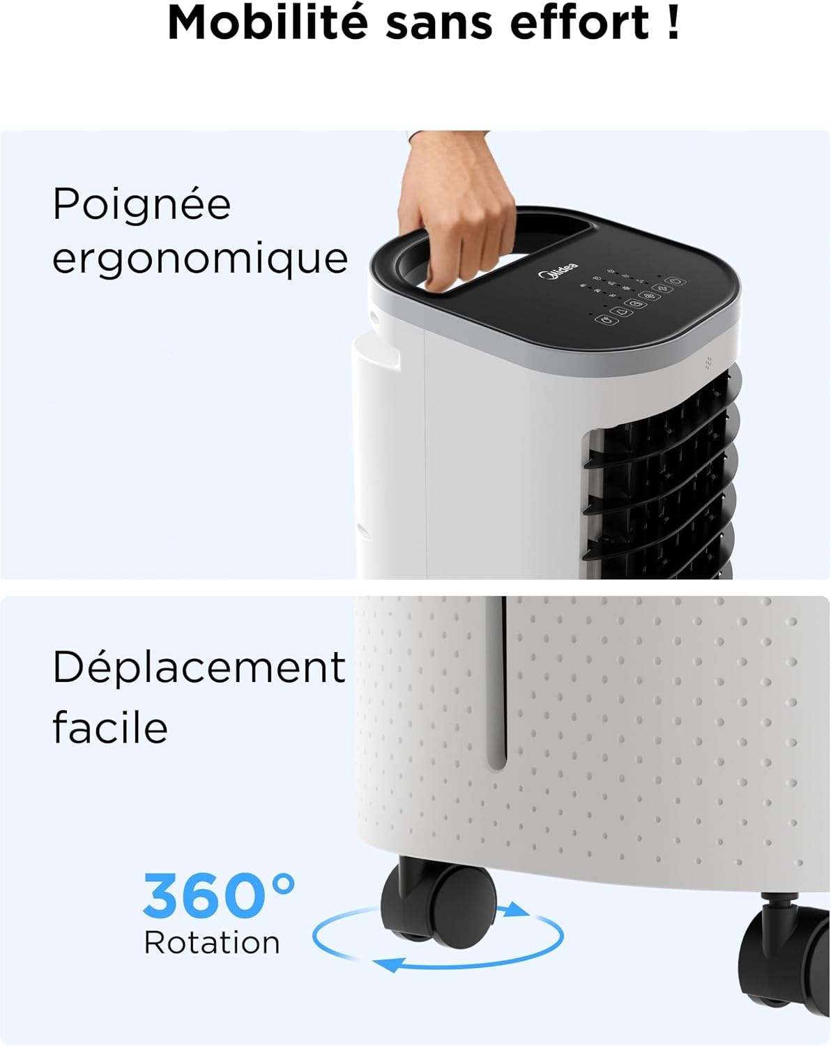 Rafraîchisseur d'air mobile 5-en-1, 5L, 65W - 34% de remise