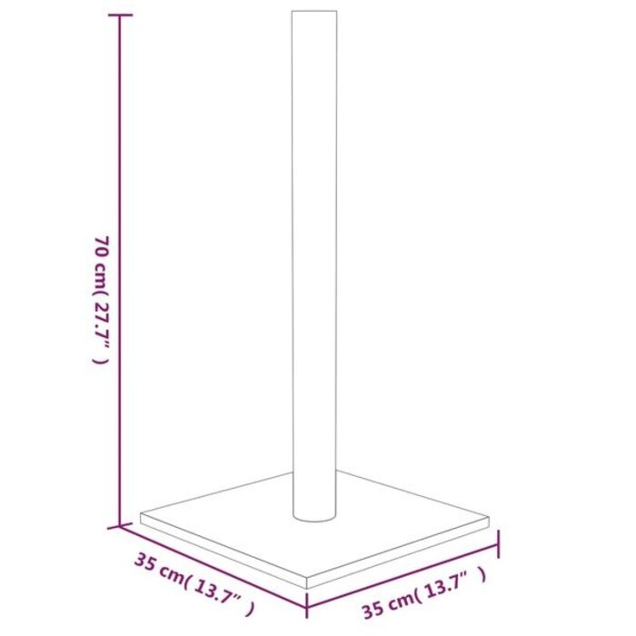 Arbre à chat compact en sisal 70 cm - Gris foncé - 30% de remise