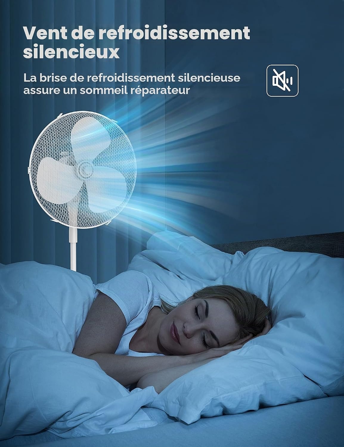 Ventilateur sur pied 40 cm - Oscillant et réglable - 33% de remise