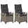 Lot de 2 chaises de jardin réglables - Gris - 35% de remise