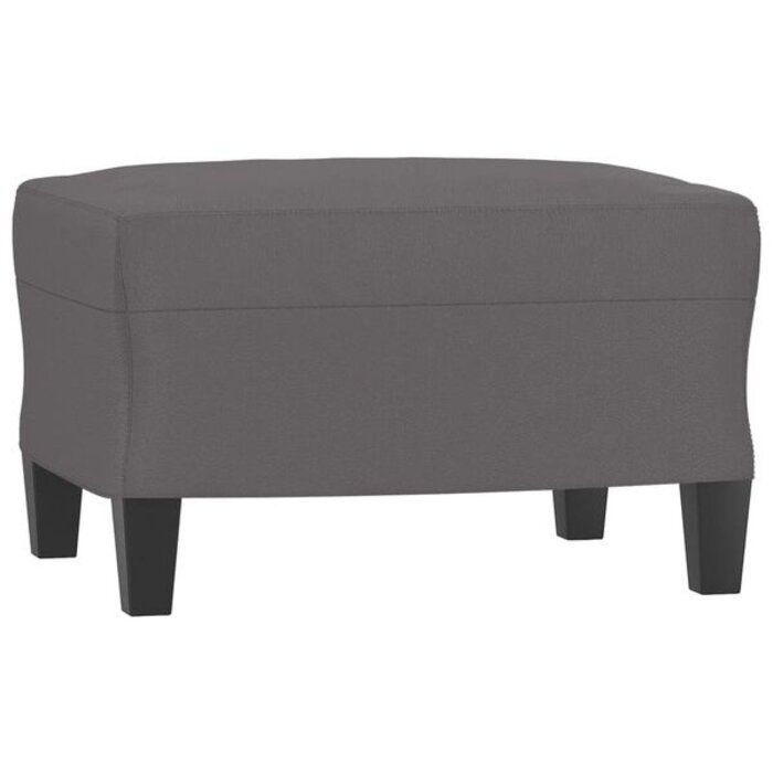 Vidaxl Repose-pieds gris en similicuir 60x50x41cm - 33% de remise