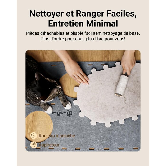 Maison pour chat à 2 étages en feutre gris - 32,8x50x50 cm - 31% de remise