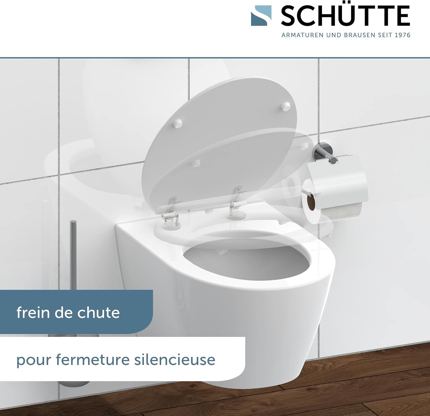 Abattant WC frein de chute MDF blanc - 32% de remise