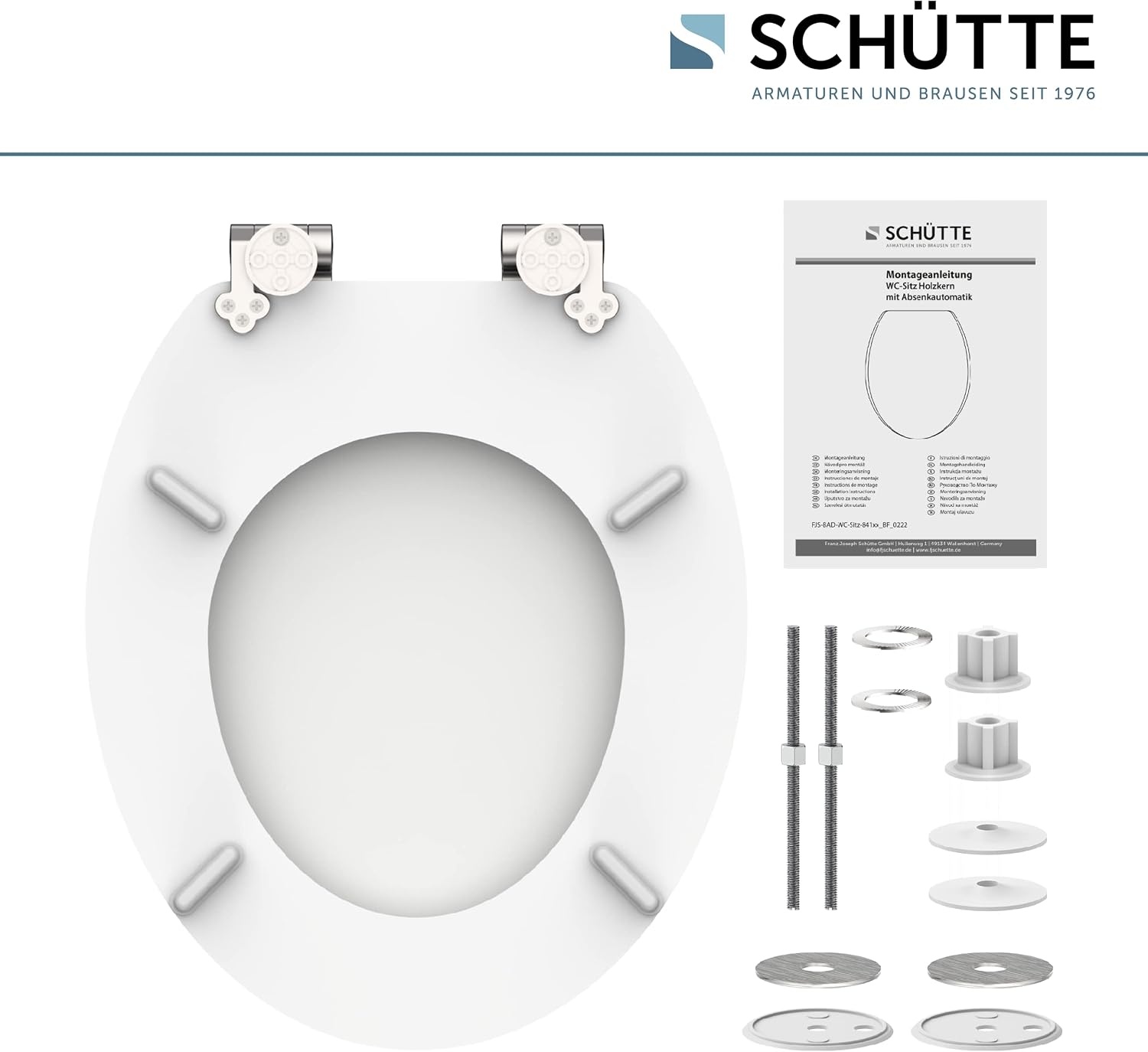 Abattant WC frein de chute MDF blanc - 32% de remise