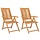 Lot de 2 chaises de jardin réglables en acacia - 35% de remise
