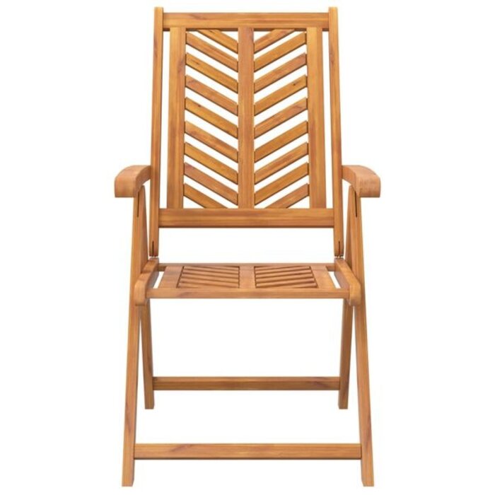 Lot de 2 chaises de jardin réglables en acacia - 35% de remise