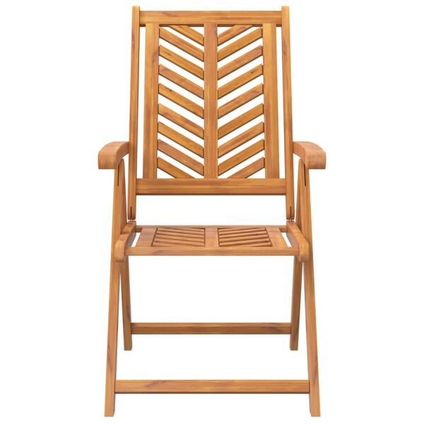 Lot de 2 chaises de jardin réglables en acacia - 35% de remise