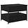Table basse noire aspect chêne 70x50cm - 34% de remise