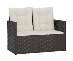 Vidaxl Banc de jardin en rotin noir avec coussins - 47% de remise