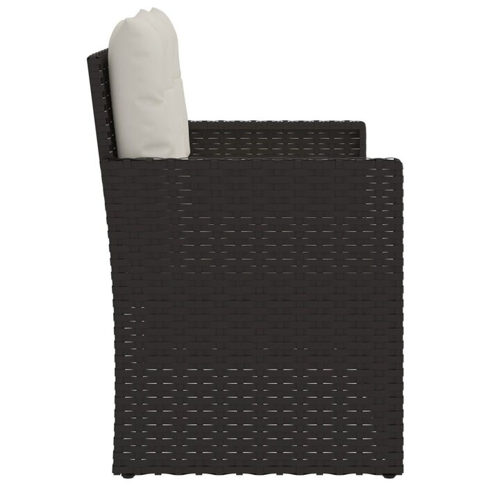 Banc de jardin 105 cm en rotin noir - 35% de remise