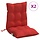 Lot de 2 coussins de chaise dossier bas rouge - 34% de remise
