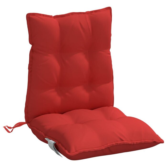Lot de 2 coussins de chaise dossier bas rouge - 34% de remise