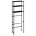 Étagère de toilettes 3 niveaux - 53x28x169 cm - Noir - 30% de remise