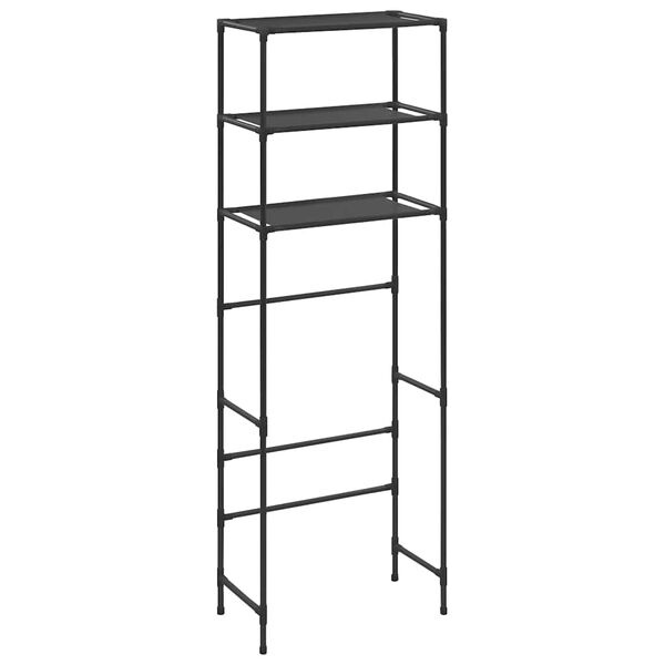Étagère de toilettes 3 niveaux - 53x28x169 cm - Noir - 30% de remise