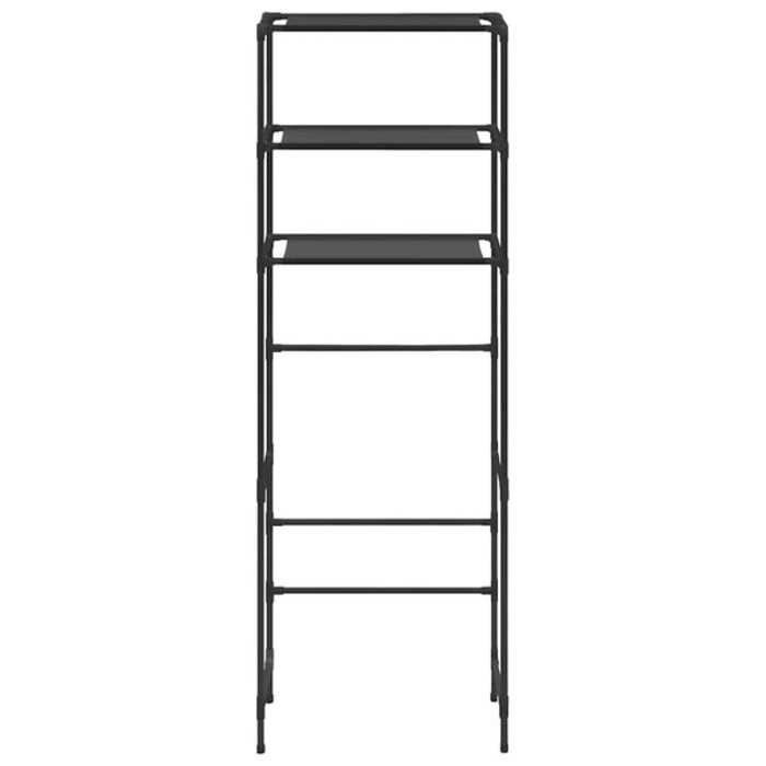 Étagère de toilettes 3 niveaux - 53x28x169 cm - Noir - 30% de remise