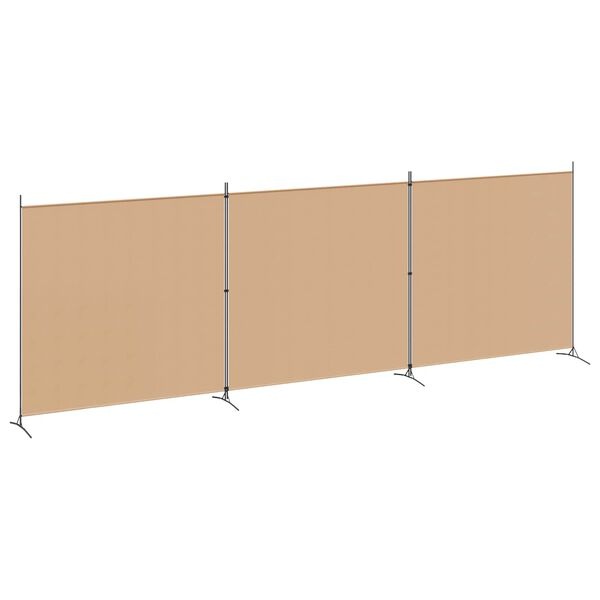 Paravent 4 panneaux beige 525 x 180 cm - 32% de remise