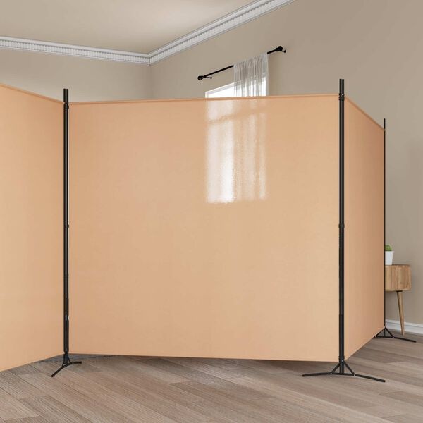Paravent 4 panneaux beige 525 x 180 cm - 32% de remise