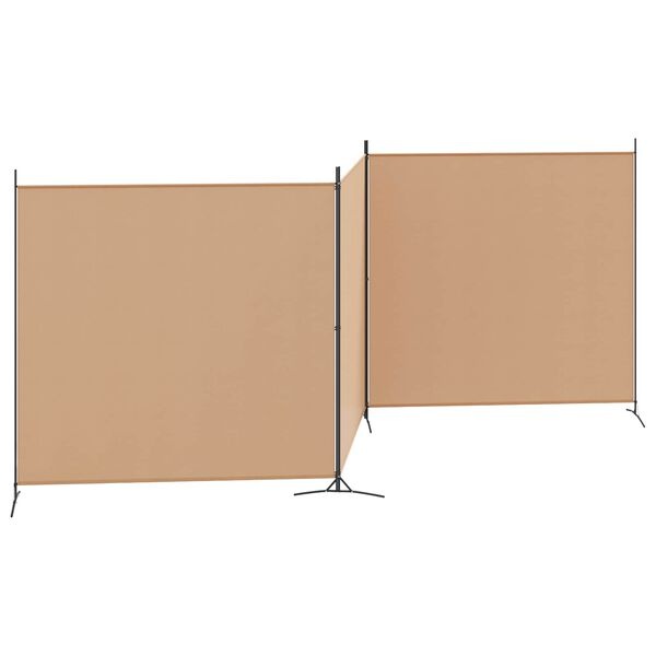 Paravent 4 panneaux beige 525 x 180 cm - 32% de remise