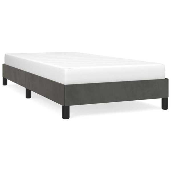 Cadre de lit en velours gris foncé 80x200 cm - 34% de remise