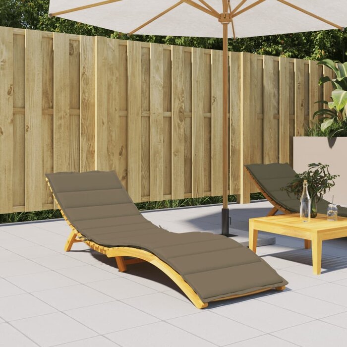 Coussin de bain de soleil 200x50x4 cm Taupe - 32% de remise