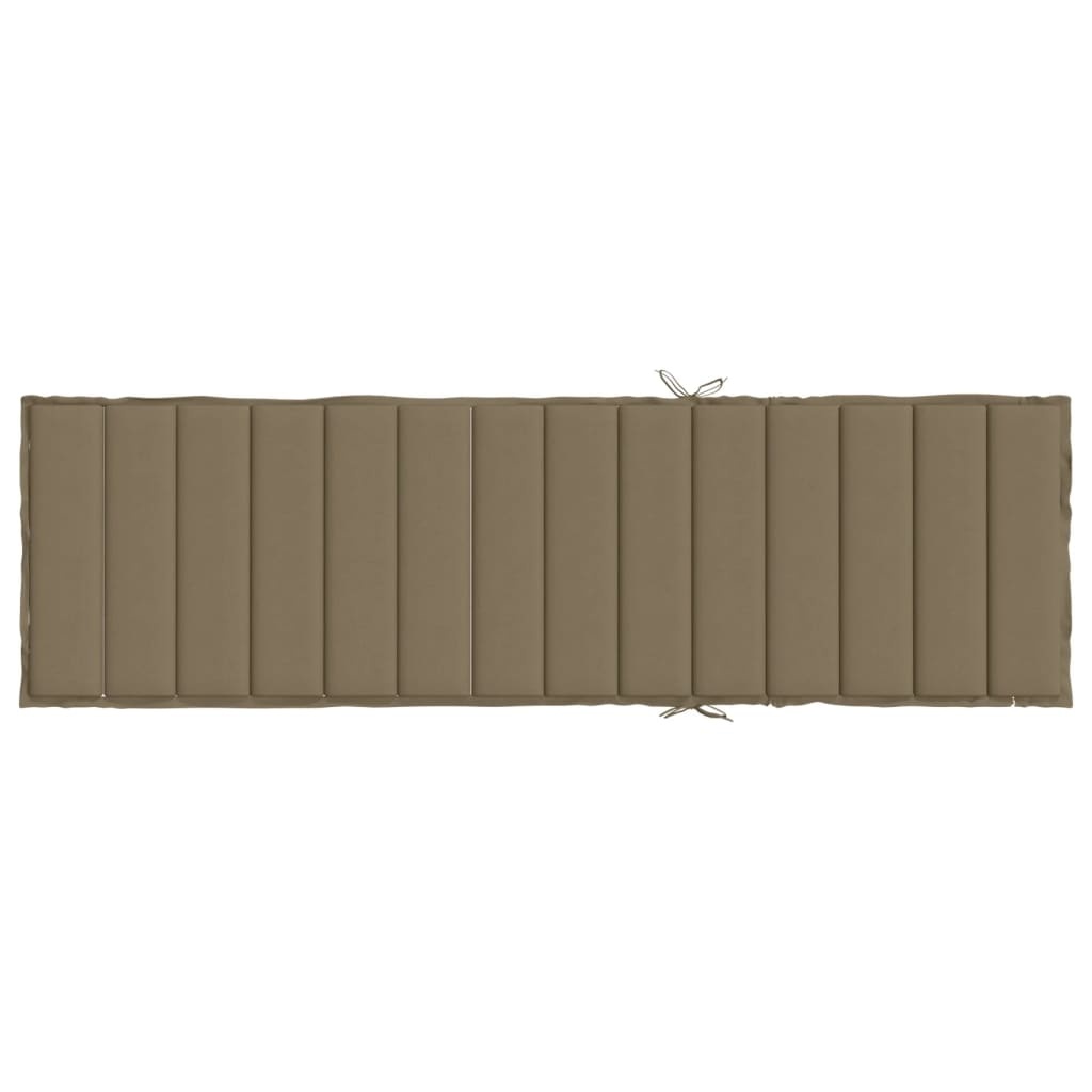 Coussin de bain de soleil 200x50x4 cm Taupe - 32% de remise