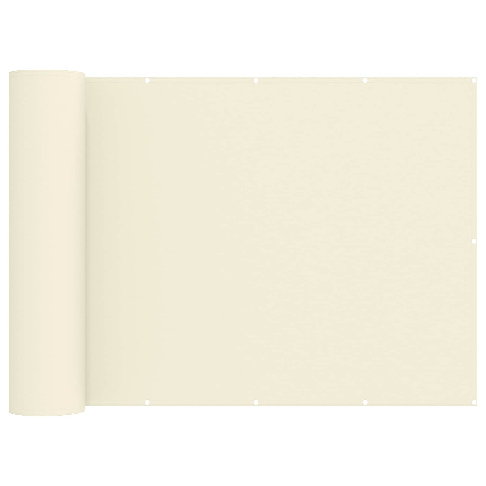 Brise-vue pour balcon 180x500 cm crème - 32% de remise