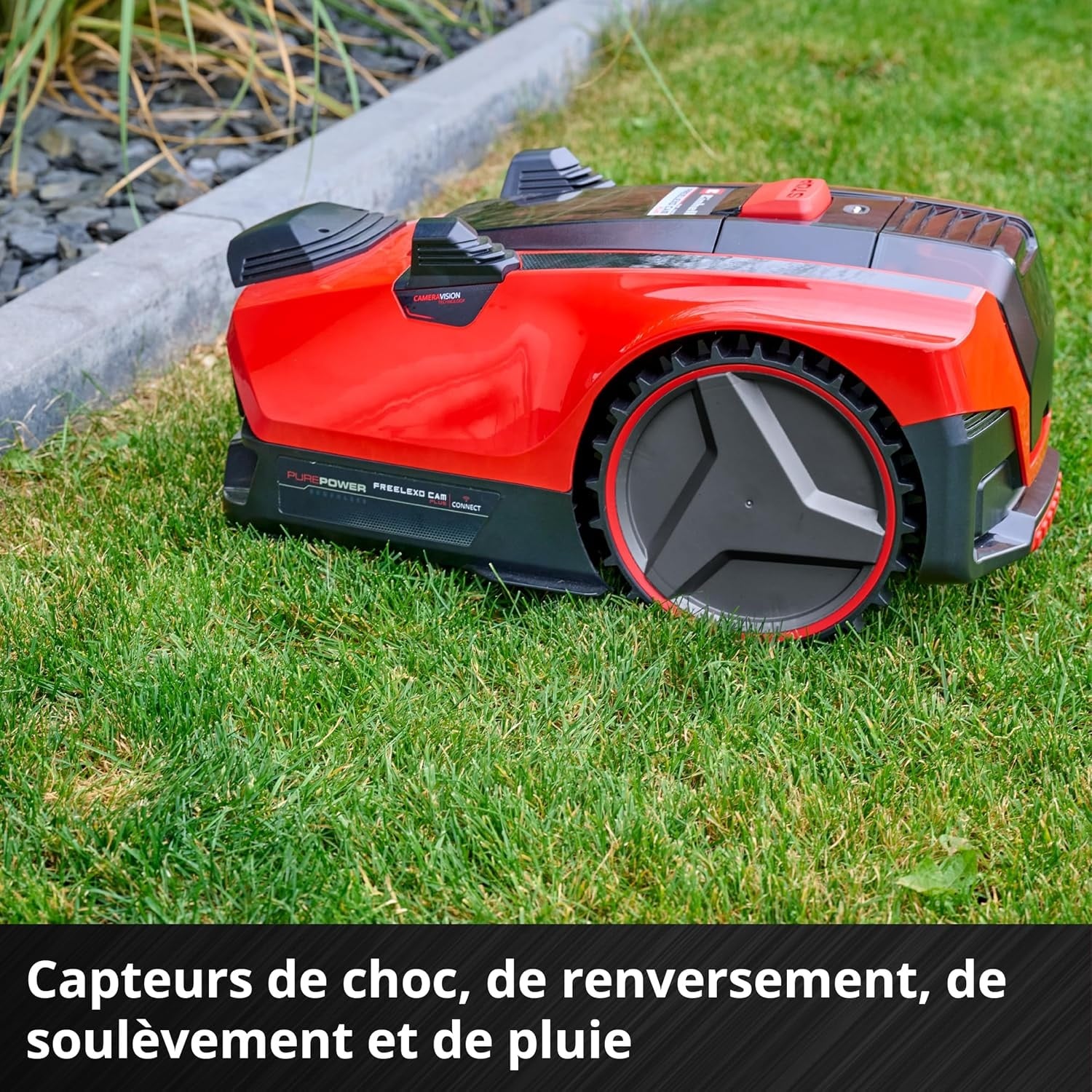 Robot tondeuse 600m² sans câble - Rood zwart - 35% de remise