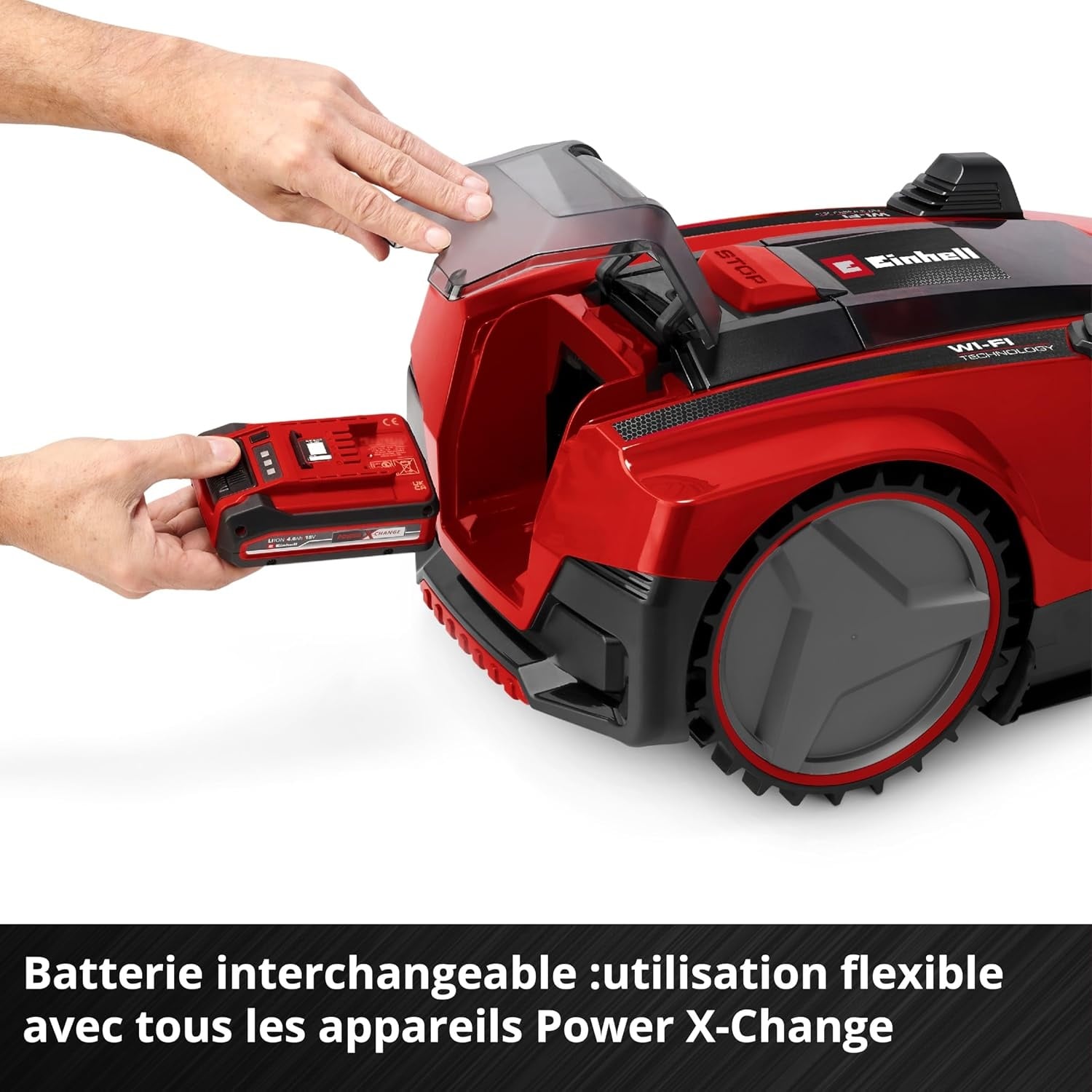 Robot tondeuse 600m² sans câble - Rood zwart - 35% de remise
